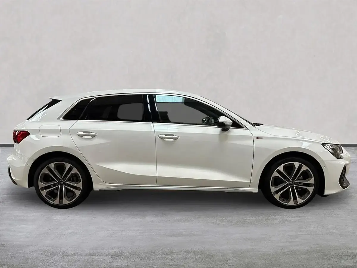 New Audi A3 Sportback S-Line 150 HP (110 kW) 2025 White Hatchback
