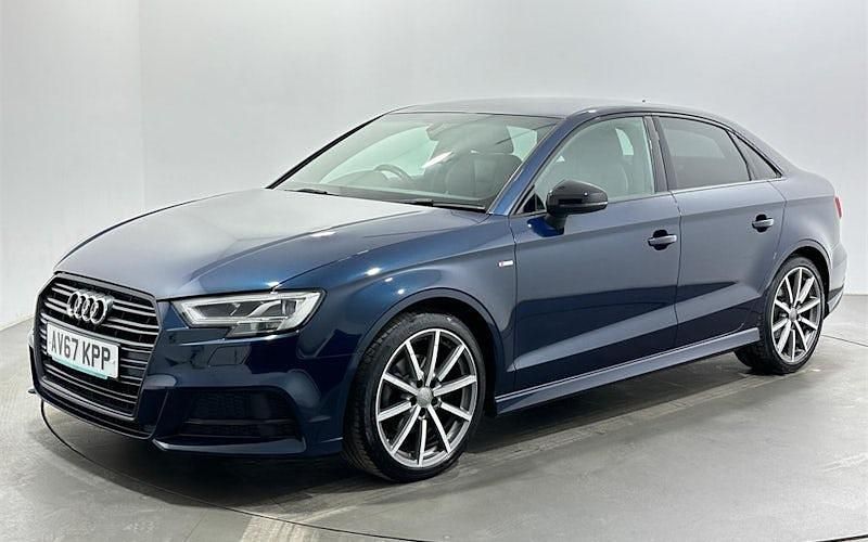 Used Audi A3 Black Edition 150 HP (110 kW) 2017 Blue Sedan
