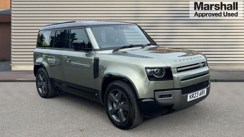 Pangea green metallic Used 2023 Land Rover Defender HSE Dynamic SUV | £64,090 (Super price) - Image 1/4