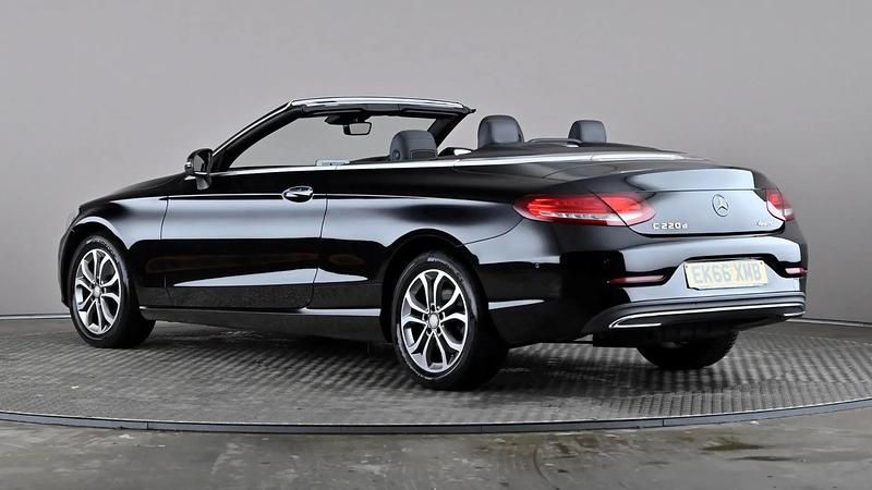 Used Mercedes C220 170 HP (125 kW) 2016 Black Cabriolet