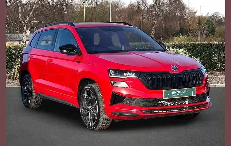 Used Skoda Karoq SportLine 147 HP (108 kW) 2025 Velvet red metallic SUV