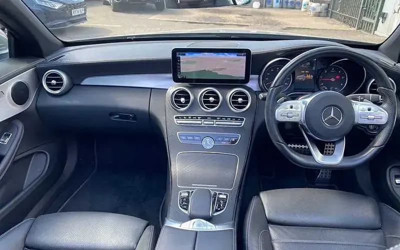 Used Mercedes C220 AMG line 194 HP (142 kW) 2021 Silver Cabriolet