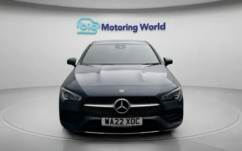 Used Mercedes CLA180 AMG line 136 HP (100 kW) 2022 Blue Coupe