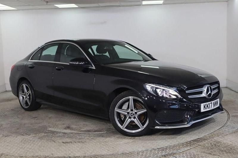Black Used 2017 Mercedes C220 AMG line Sedan | £12,375 (Fair price) - Image 1/4