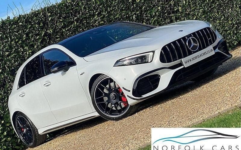 Used Mercedes A45 AMG AMG 421 HP (309 kW) 2021 Digital white pearl Hatchback