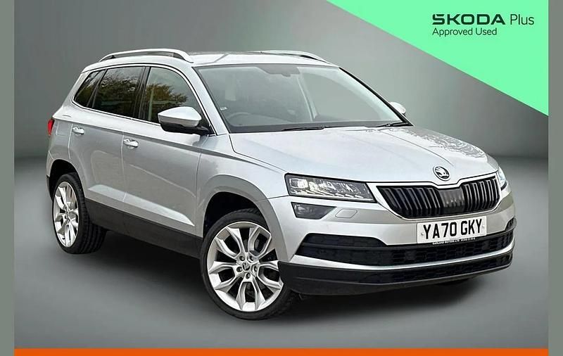 Brilliant silver metallic Used 2021 Skoda Karoq SE L SUV | £14,840 (Fair price) - Image 1/4
