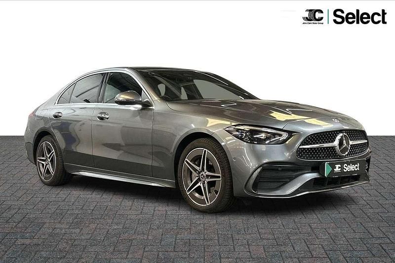 Grey Used 2022 Mercedes C300e AMG Line Premium Sedan | £28,000 (Good price) - Image 1/4