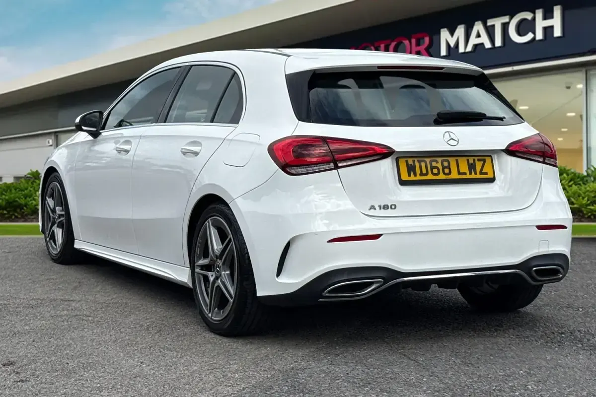 Used Mercedes A180 AMG line 2019 White Hatchback
