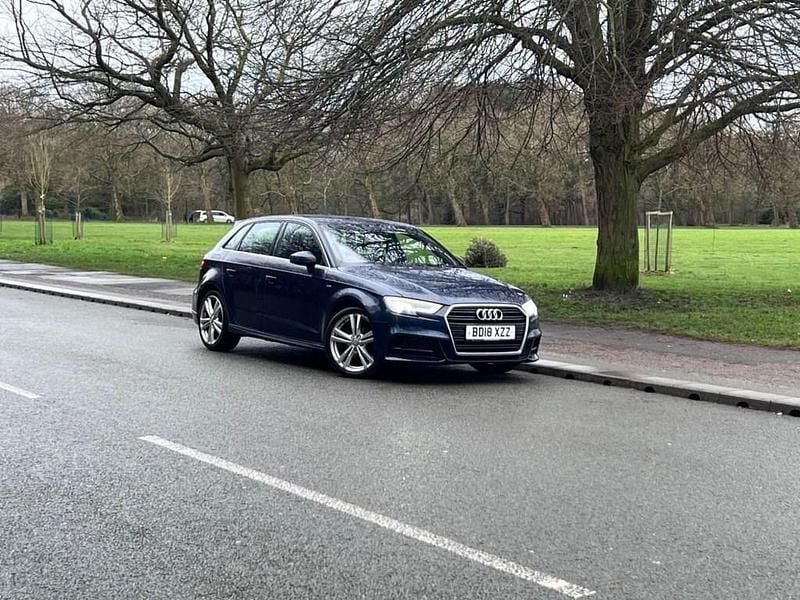 Used Audi A3 Sportback S-Line 150 HP (110 kW) 2018 Blue Hatchback