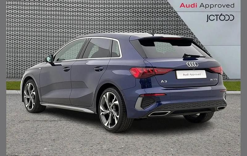 Used Audi A3 S-Line 147 HP (108 kW) 2023 Blue Sedan
