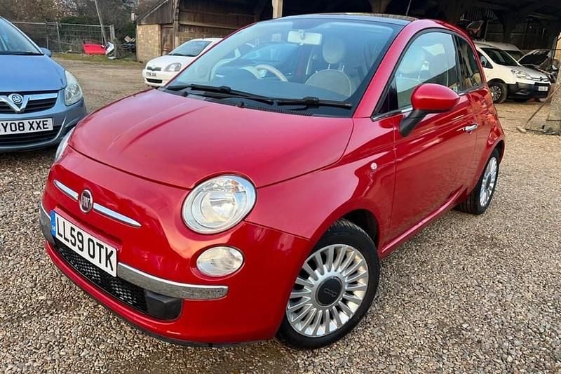 Used Fiat 500 Lounge 69 HP (50 kW) 2009 Red Cabriolet