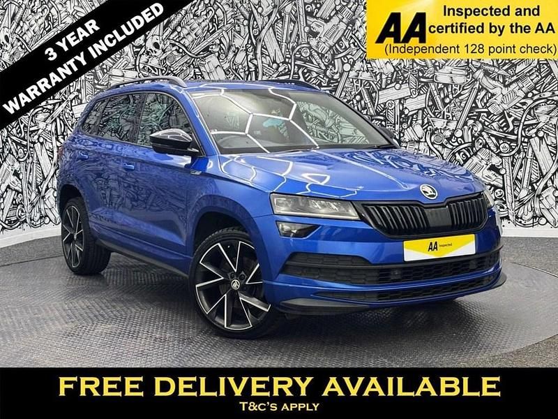 Blue Used 2020 Skoda Karoq SportLine SUV | £15,395 (A bit pricey) - Image 1/2
