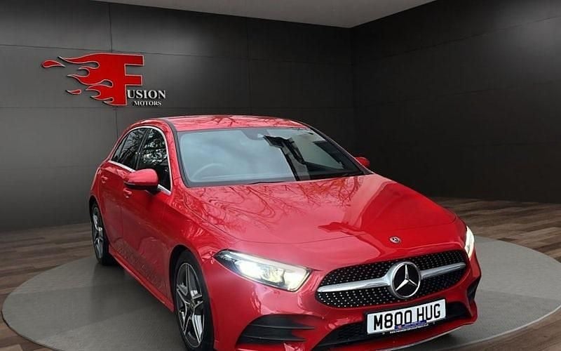 Used Mercedes A180 AMG line 136 HP (100 kW) 2019 Red Hatchback