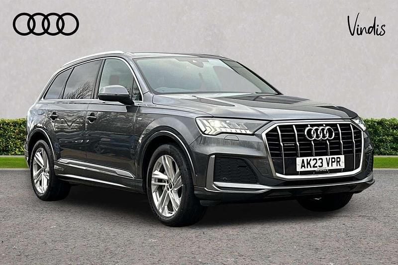 Grey Used 2023 Audi Q7 S-Line SUV | £44,325 (Fair price) - Image 1/4