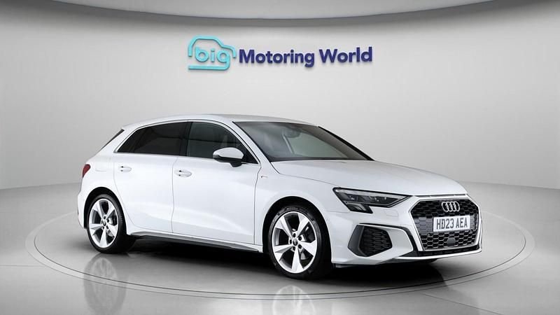 White Used 2023 Audi A3 Sportback S-Line Hatchback | £24,100 (Fair price) - Image 1/4