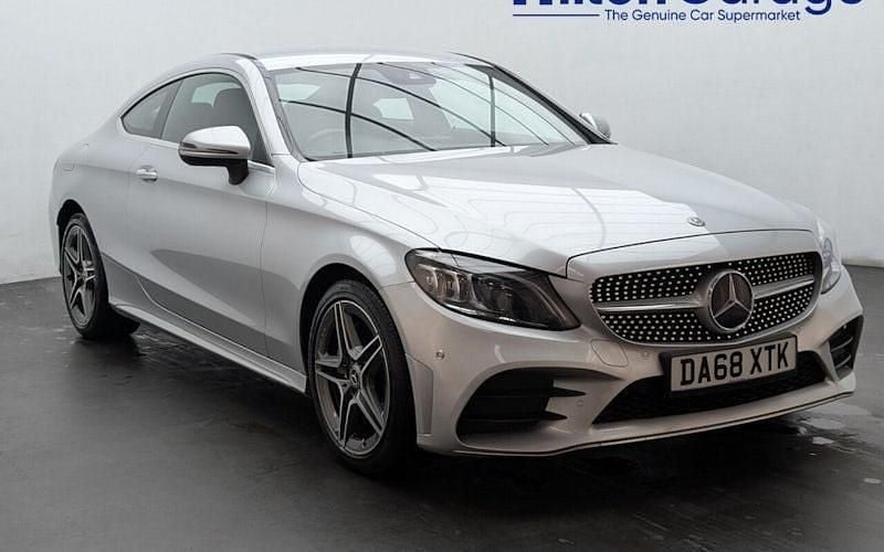 Silver Used 2019 Mercedes C220 AMG line Coupe | £16,150 (Good price) - Image 1/4