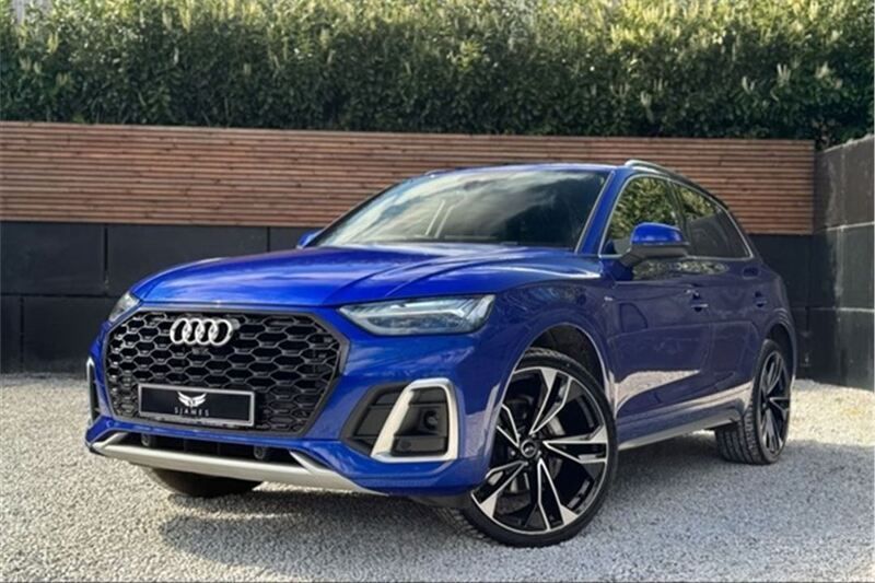 Blue Used 2021 Audi Q5 S-Line SUV | £33,588 (Expensive) - Image 1/4