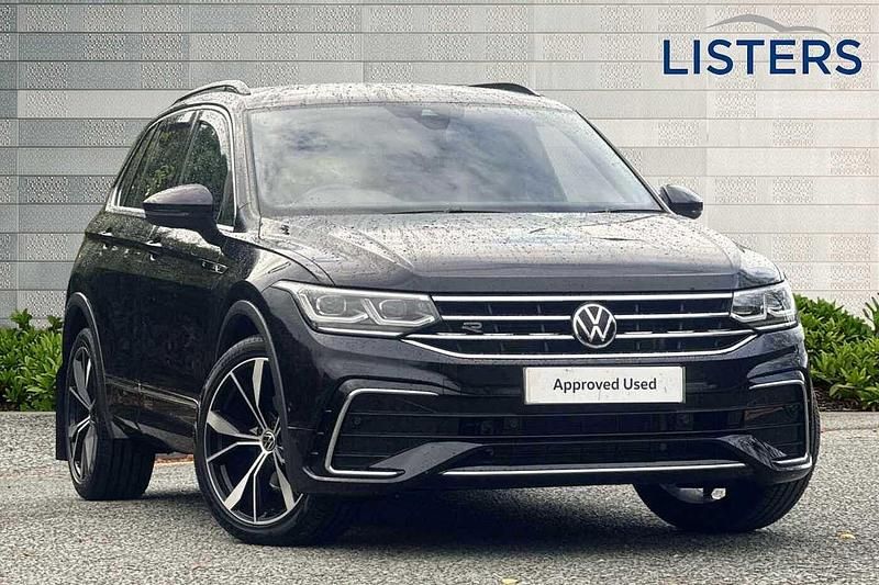 Black Used 2021 VW Tiguan R-line SUV | £27,261 (A bit pricey) - Image 1/4