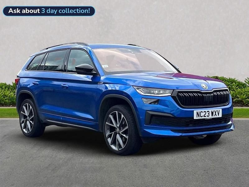 Blue Used 2023 Skoda Kodiaq SportLine SUV | £27,798 (Fair price) - Image 1/3