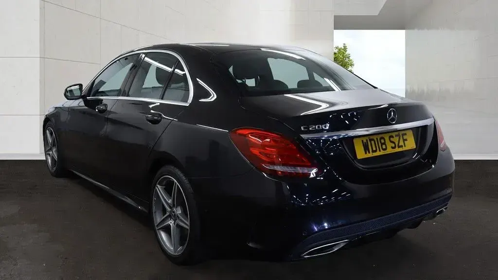 Used Mercedes C200 AMG line 184 HP (135 kW) 2018 Black Sedan
