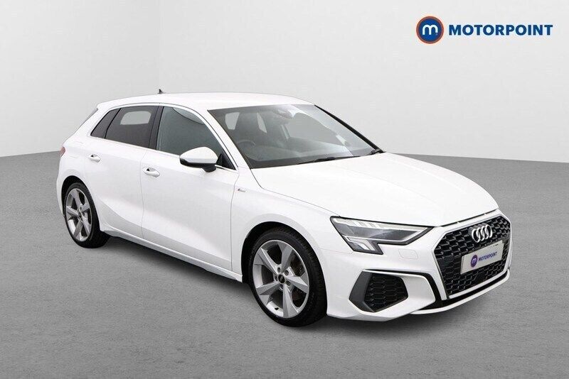 White Used 2021 Audi A3 S-Line Hatchback | £21,649 (Fair price) - Image 1/4