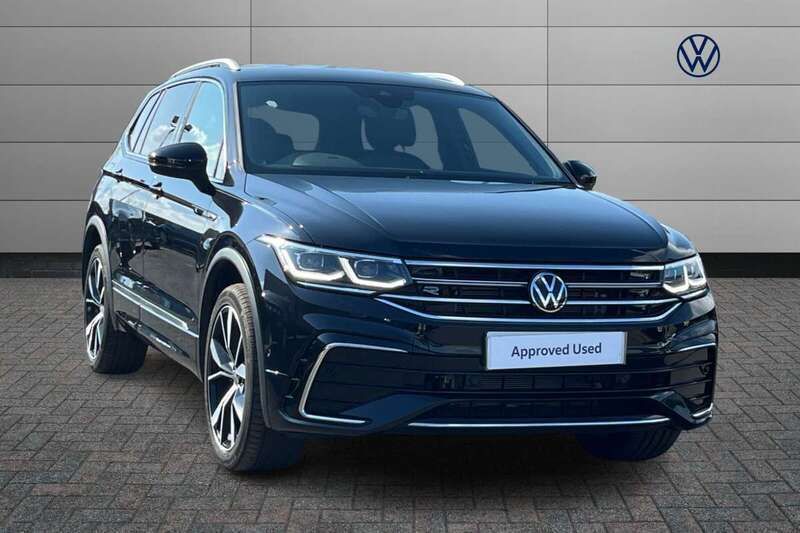 Black Used 2024 VW Tiguan Allspace R-line SUV | £37,190 (Expensive) - Image 1/4