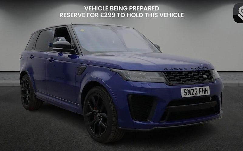Estoril blue Used 2021 Land Rover Range Rover Sport SVR SUV | £52,500 (Fair price) - Image 1/4