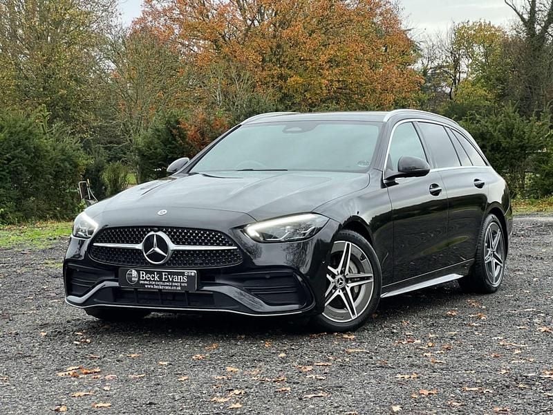 Used Mercedes C300e AMG line 2023 Black Estate