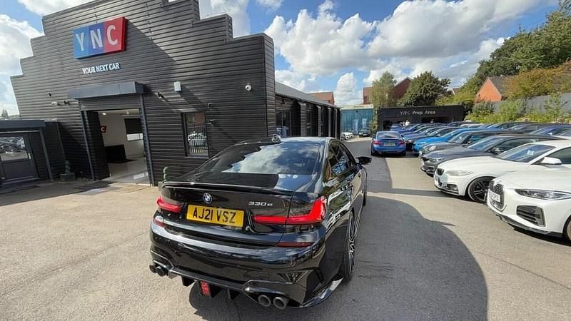 Black Used 2021 BMW 330e M Sport Sedan | £21,491 (A bit pricey) - Image 1/4