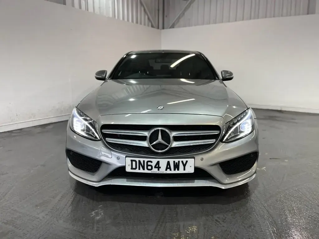 Begagnad Mercedes C220 AMG line 170 HK (125 kW) 2014 Silver Sedan