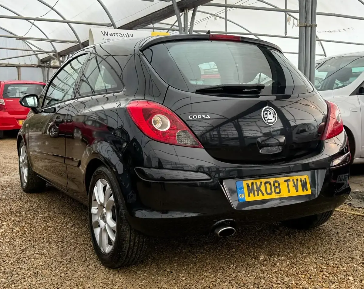 Used Vauxhall Corsa 79 HP (58 kW) 2008 Black Hatchback