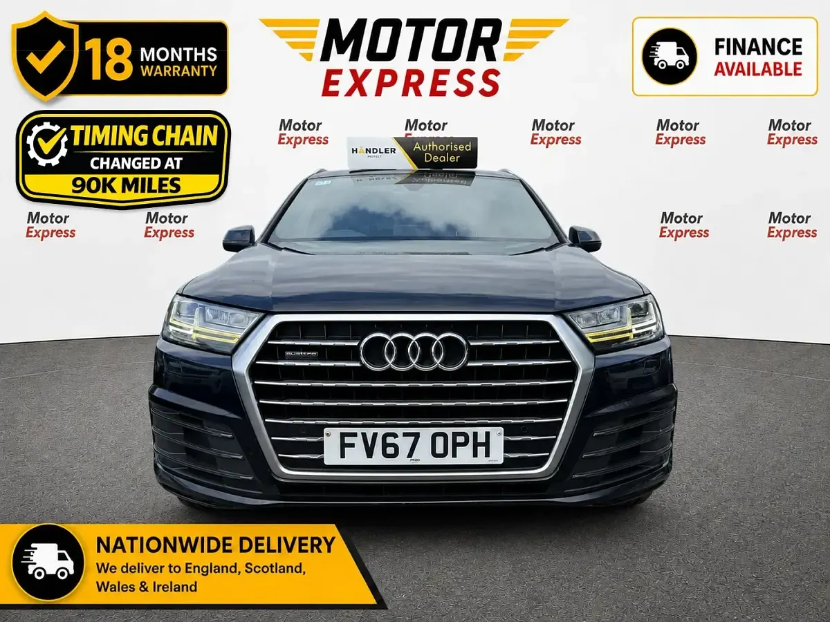 Used Audi Q7 S-Line 272 HP (200 kW) 2017 Blue SUV