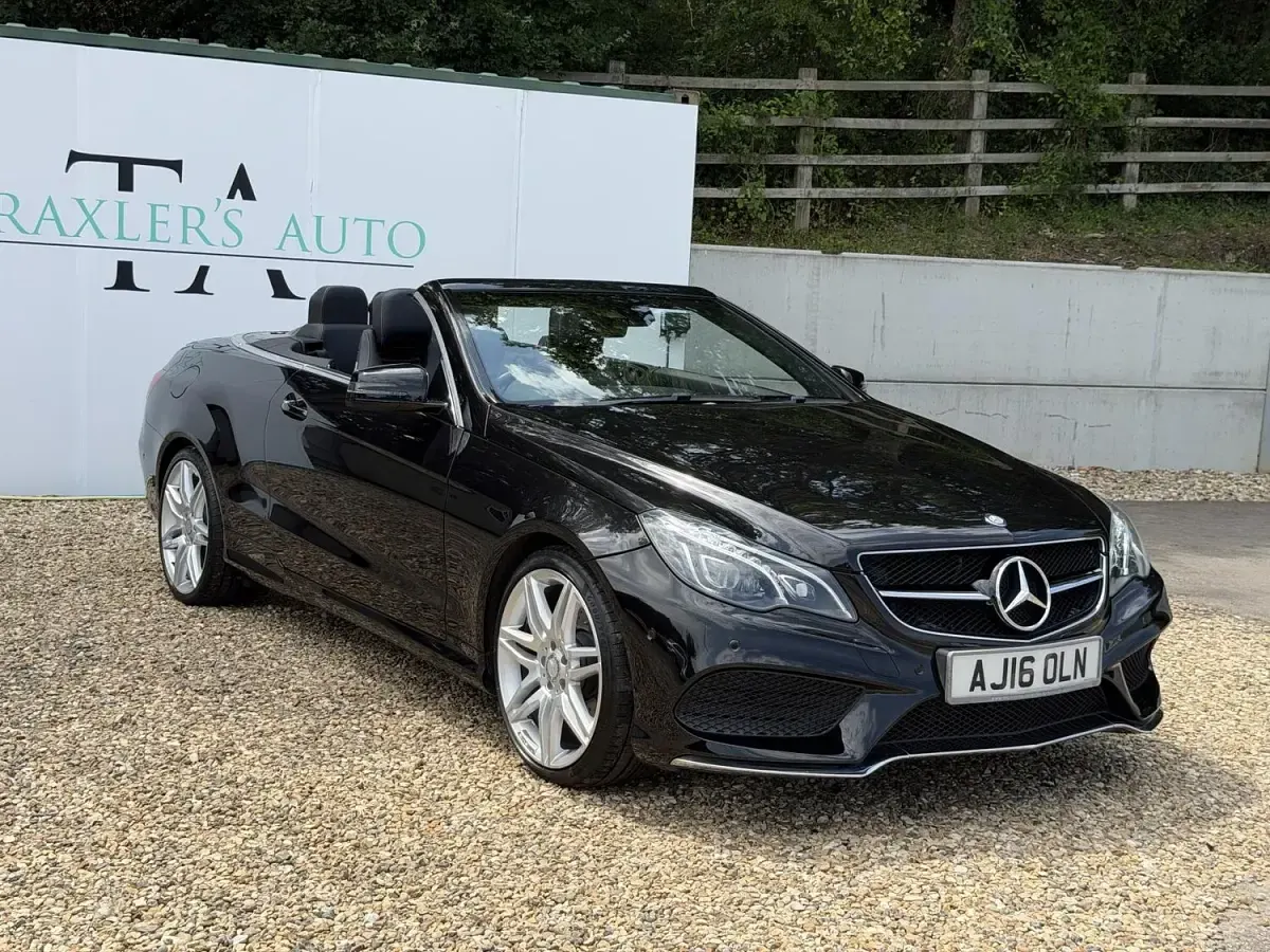 Used Mercedes E220 AMG line 2016 Black Cabriolet