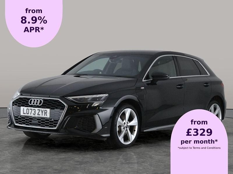 Black Used 2023 Audi A3 Sportback e-tron S-Line Hatchback | £23,144 (Fair price) - Image 1/2