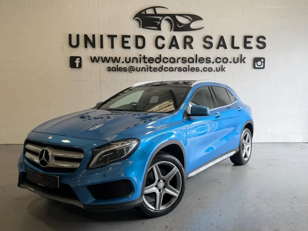 Used Mercedes GLA220 AMG line 177 HP (130 kW) 2016 Blue SUV