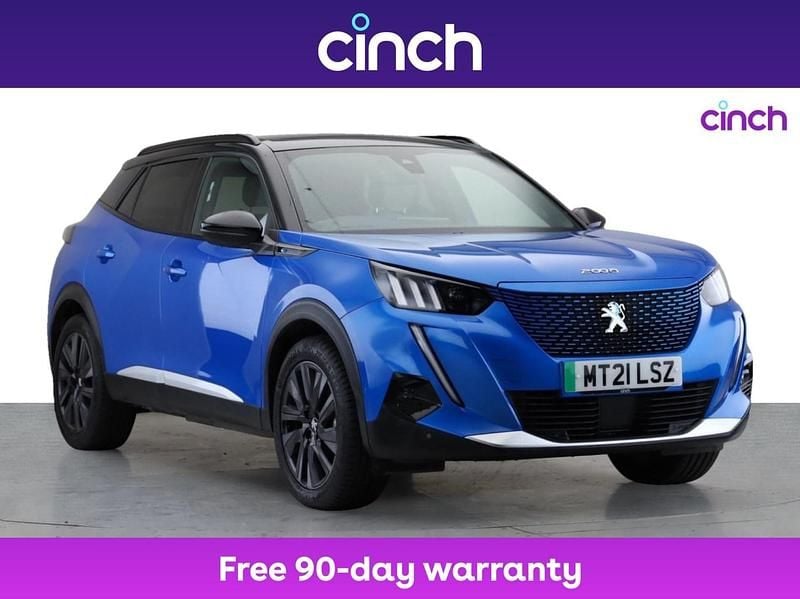 Blue Used 2021 Peugeot e-2008 Premium SUV | £13,399 (Fair price) - Image 1/3