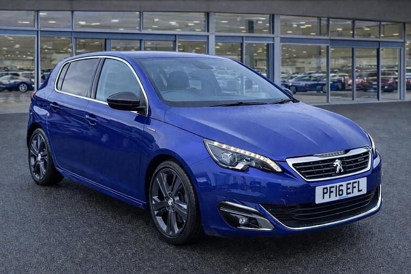 Used Peugeot 308 GT-line 120 HP (88 kW) 2016 Blue Hatchback