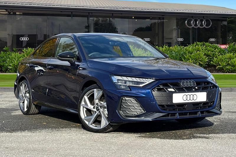 New Audi A3 Black Edition 2025 Blue Sedan