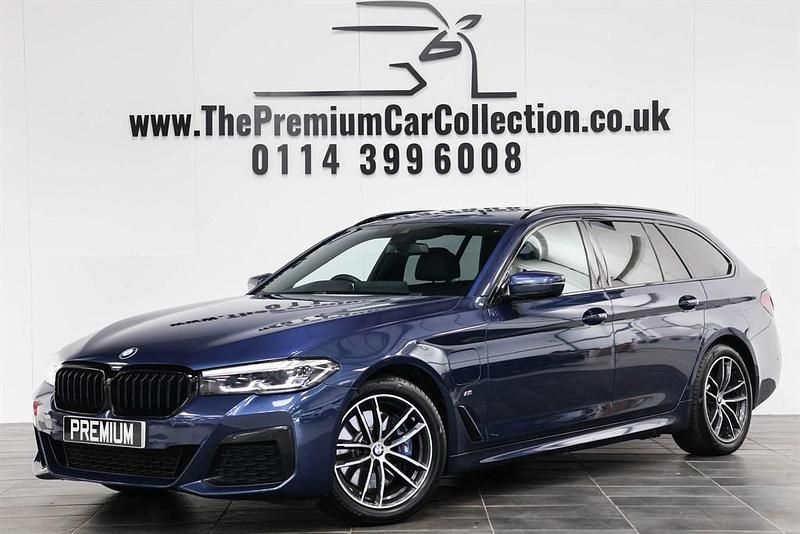 Blue Used 2021 BMW 530e M Sport Estate | £21,480 (Fair price) - Image 1/3