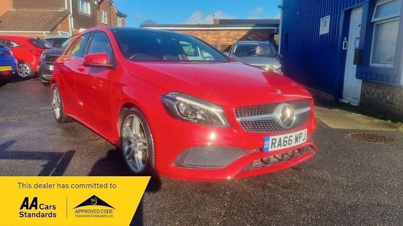 Used Mercedes A180 AMG line 109 HP (80 kW) 2017 Red Hatchback