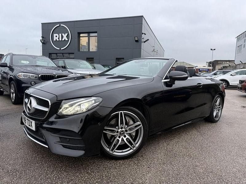 Used Mercedes E220 AMG line 194 HP (142 kW) 2018 Black Cabriolet