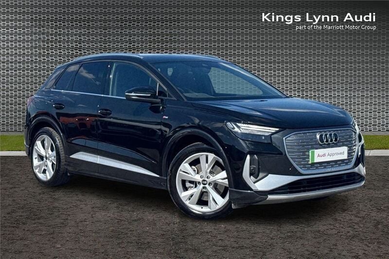 Black Used 2024 Audi Q4 e-tron S-Line SUV | £35,999 (Fair price) - Image 1/4