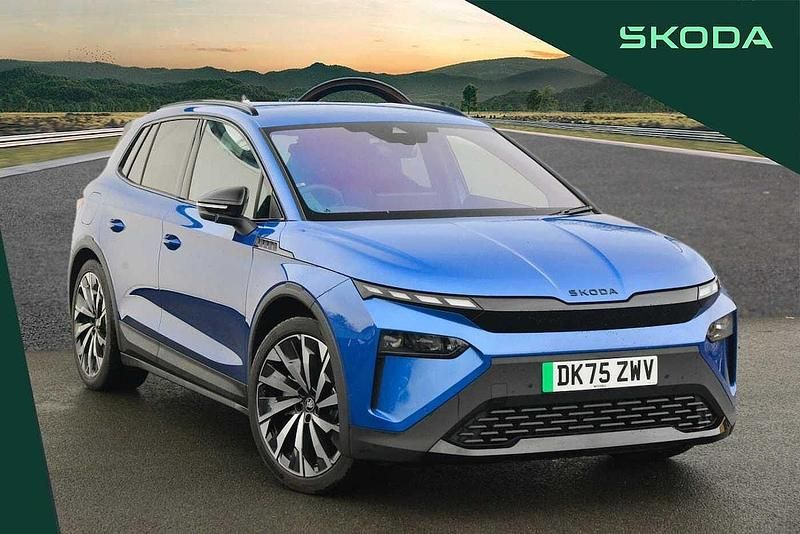 Race blue metallic Used 2025 Skoda Elroq SportLine SUV | £34,995 (Fair price) - Image 1/4