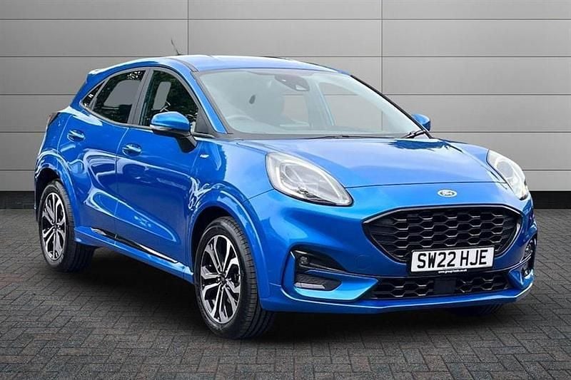 Desert island blue Used 2022 Ford Puma Gen-E ST-Line Hatchback | £17,100 - Image 1/3