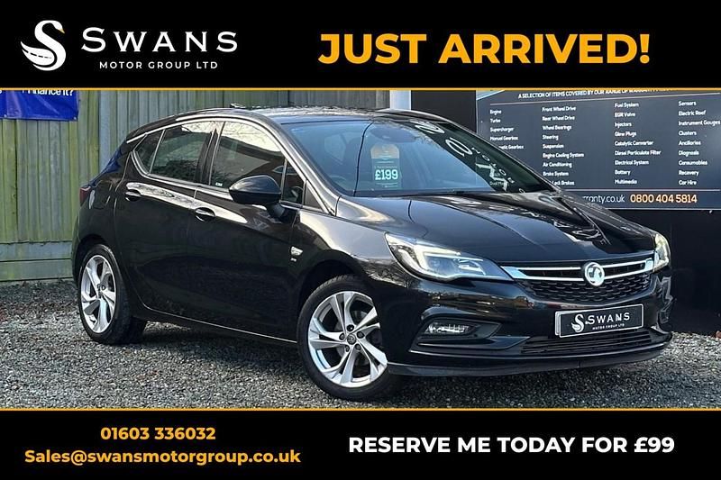 Used Vauxhall Astra SRi 150 HP (110 kW) 2017 Black Hatchback