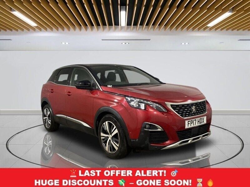 Red Used 2017 Peugeot 3008 GT-line Hatchback | £10,449 (Good price) - Image 1/3