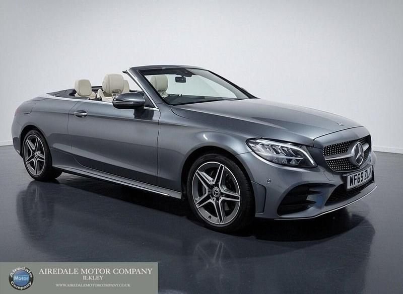 Used Mercedes C200 AMG line 198 HP (145 kW) 2019 Grey Cabriolet