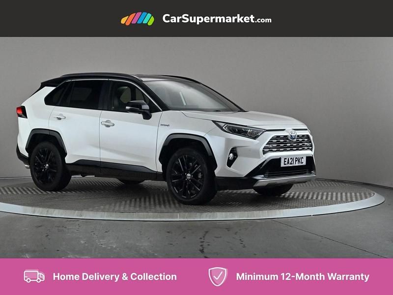 White/black Used 2021 Toyota RAV4 Hybrid SUV | £25,397 (Fair price) - Image 1/4