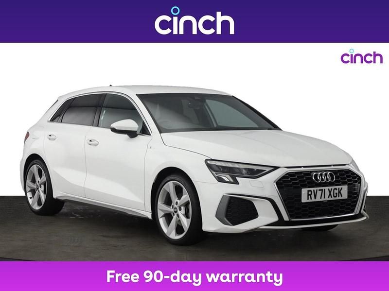 White Used 2021 Audi A3 S-Line Hatchback | £20,969 - Image 1/3