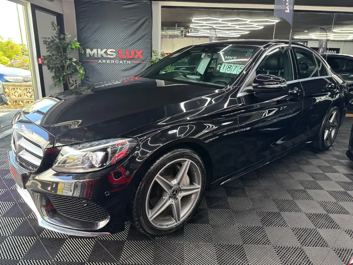 Used Mercedes C200 AMG line 184 HP (135 kW) 2018 Black Sedan